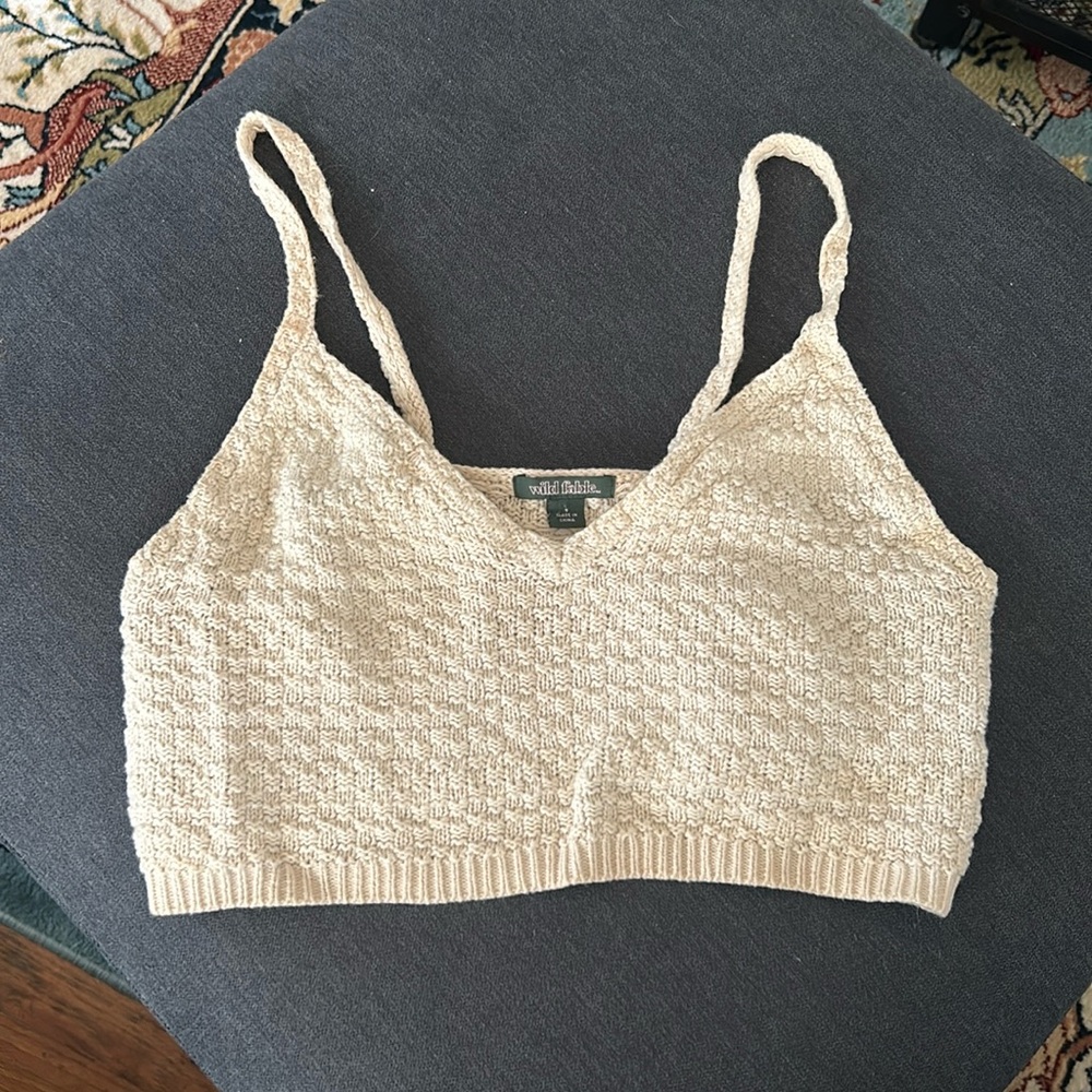 Wild fable, crochet top size small adjustable straps